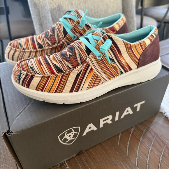 Ariat Shoes - Ariat Colorful Striped Sneakers with Turquoise Accents